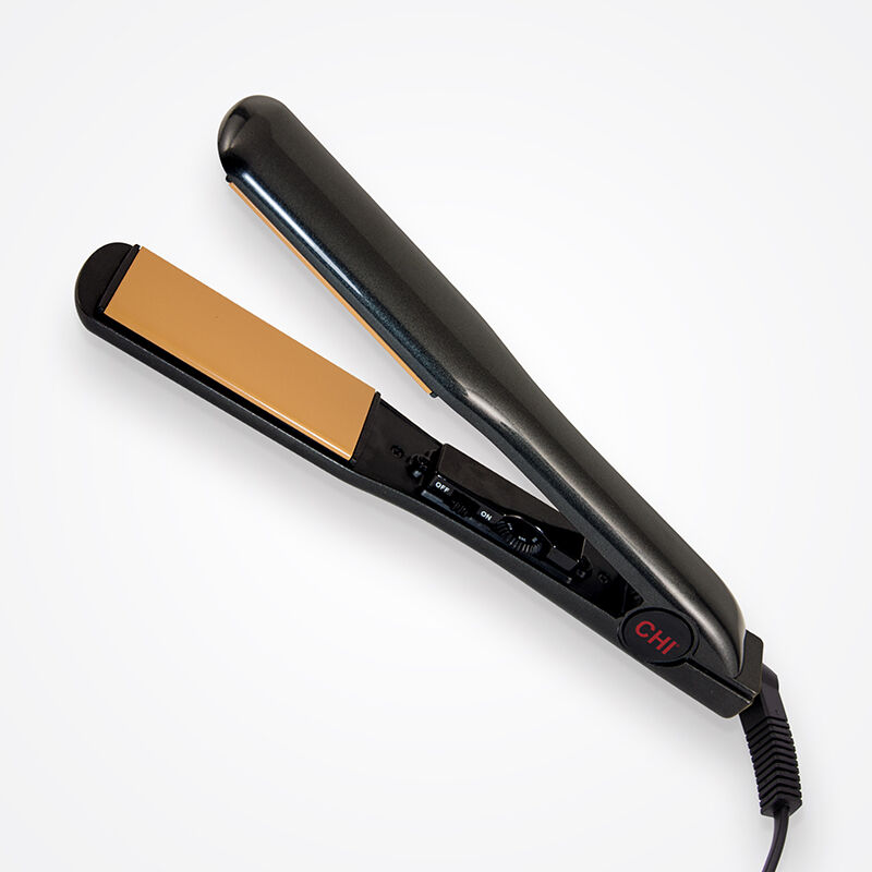 1.5 Inch Tourmaline Ceramic Wide Plate Hairstyling Iron - Onyx Black, , large image number null
