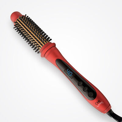 1.25 inch Tourmaline Ceramic Heated Round Brush - Ruby Red