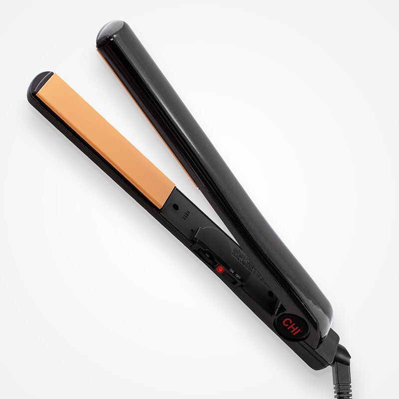 1 Inch Tourmaline Ceramic Extended Plate Hairstyling Iron - Onyx Black, , large image number null